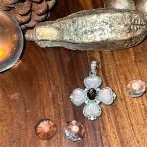 Gorgeous Judith Ripka flower/cross enhancer.